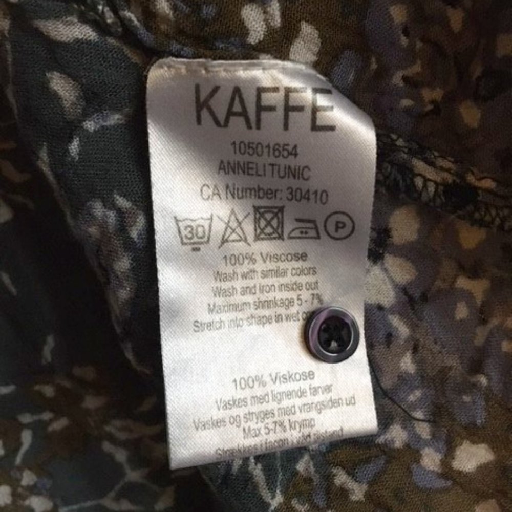 Kaffe Danish Design Anneli Floral Tunic Long Sleeve Peasant Top - Picture 12 of 13